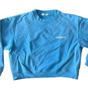 Madhappy Small Blue Cropped Sweatshirt,Small